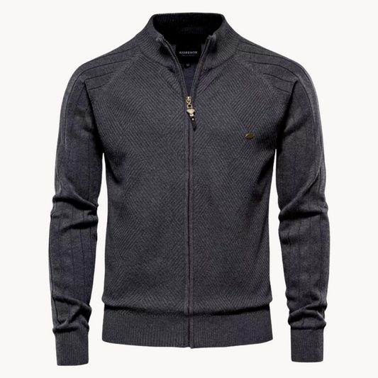 Folke – Casual Slim Fit Jacket in Knitted Wool Blend