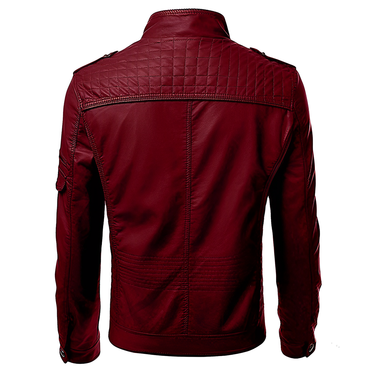Gustavo | Slim fit leather jacket with zipper