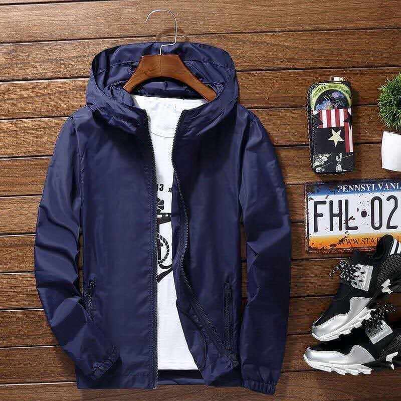 Relaxed Men's Hoodie Jacket with Zipper, Pockets and Elastic Cuffs