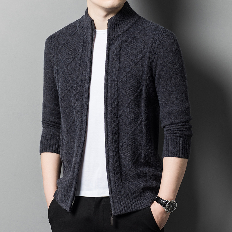 Tryggve Zip-Up Cardigan – Men’s Cozy Knit Sweater