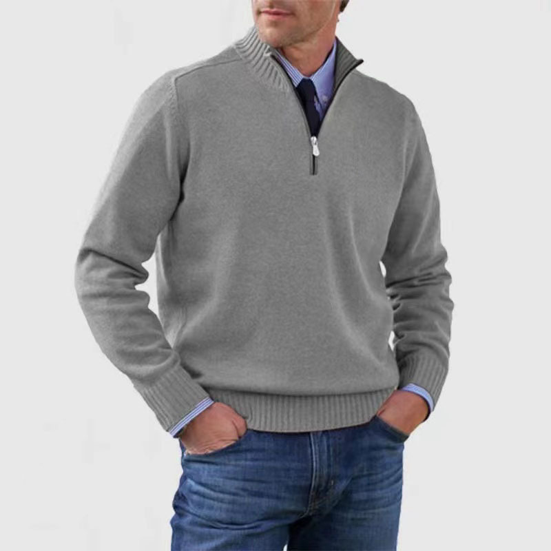 Ossian Varm Tröja med Halv Dragkedja – Perfekt för Casual Outfits
