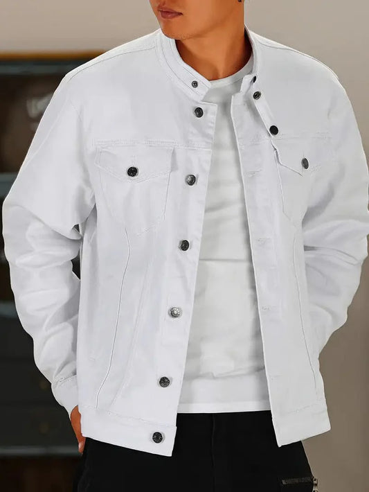Jesper – Modern Denim Jacket with Button Closure and Chest Pockets