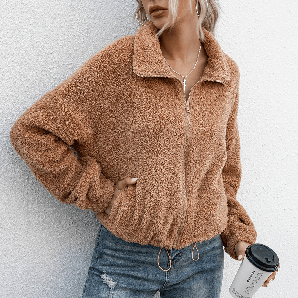 Briony Zip-Up Jakke til Kvinder – Afslappet Moderne Vinterfrakke