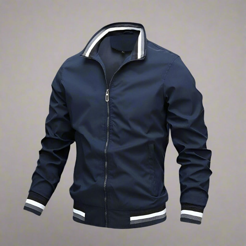 Samuel – Stylish Slim Fit Bomber Jacket with Ribbed Collar