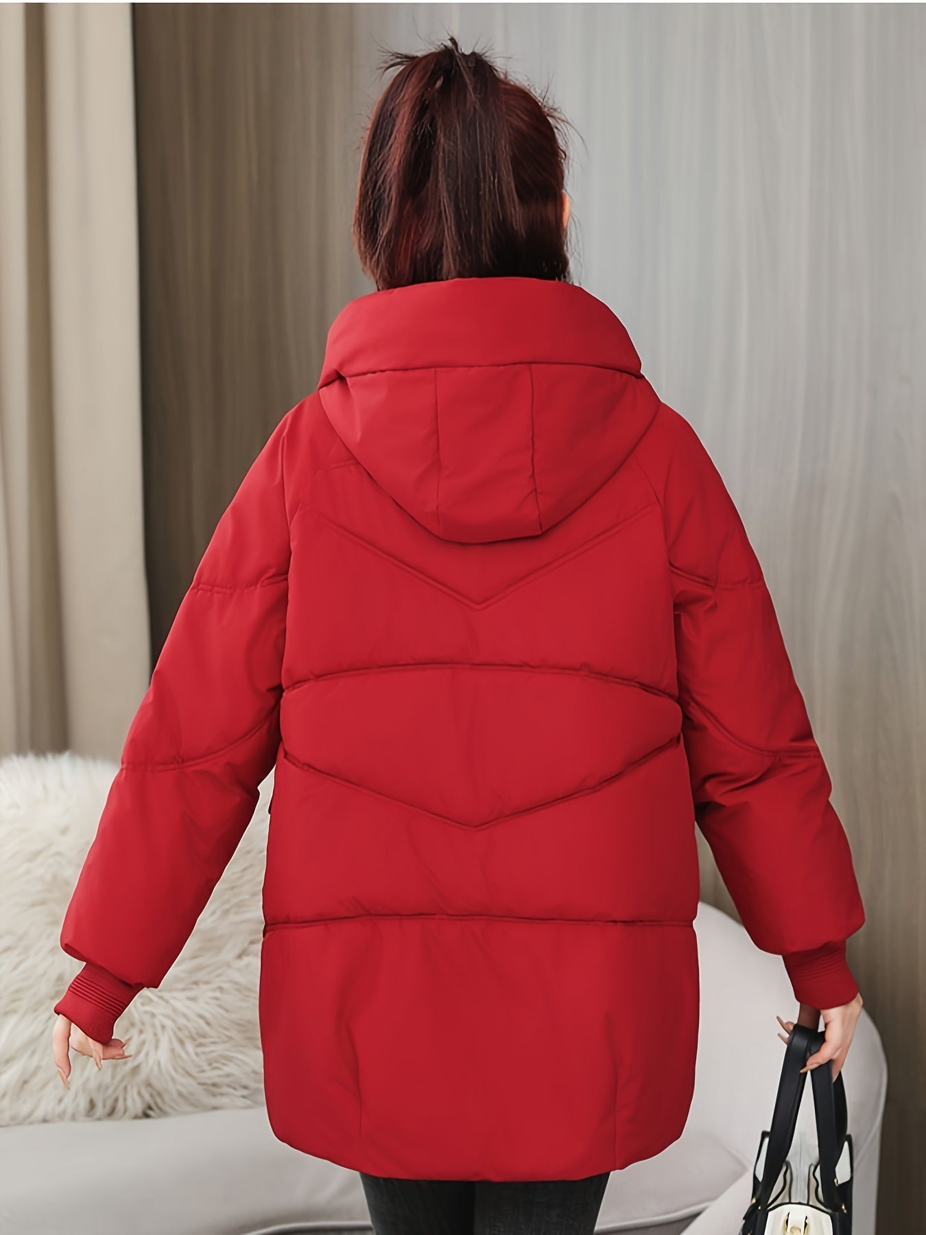 Stylish Long Winter Jacket for Women – Solveig Modern Polyester Jacket