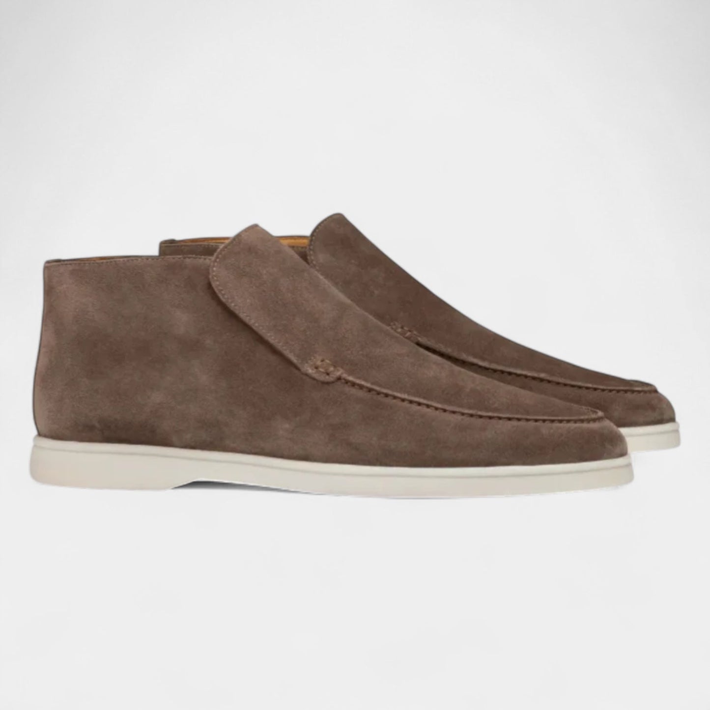 Norrskenberg™ | Herr Mocka Loafers med Högt Skaft | Klassisk Design &amp; Vardagskomfort