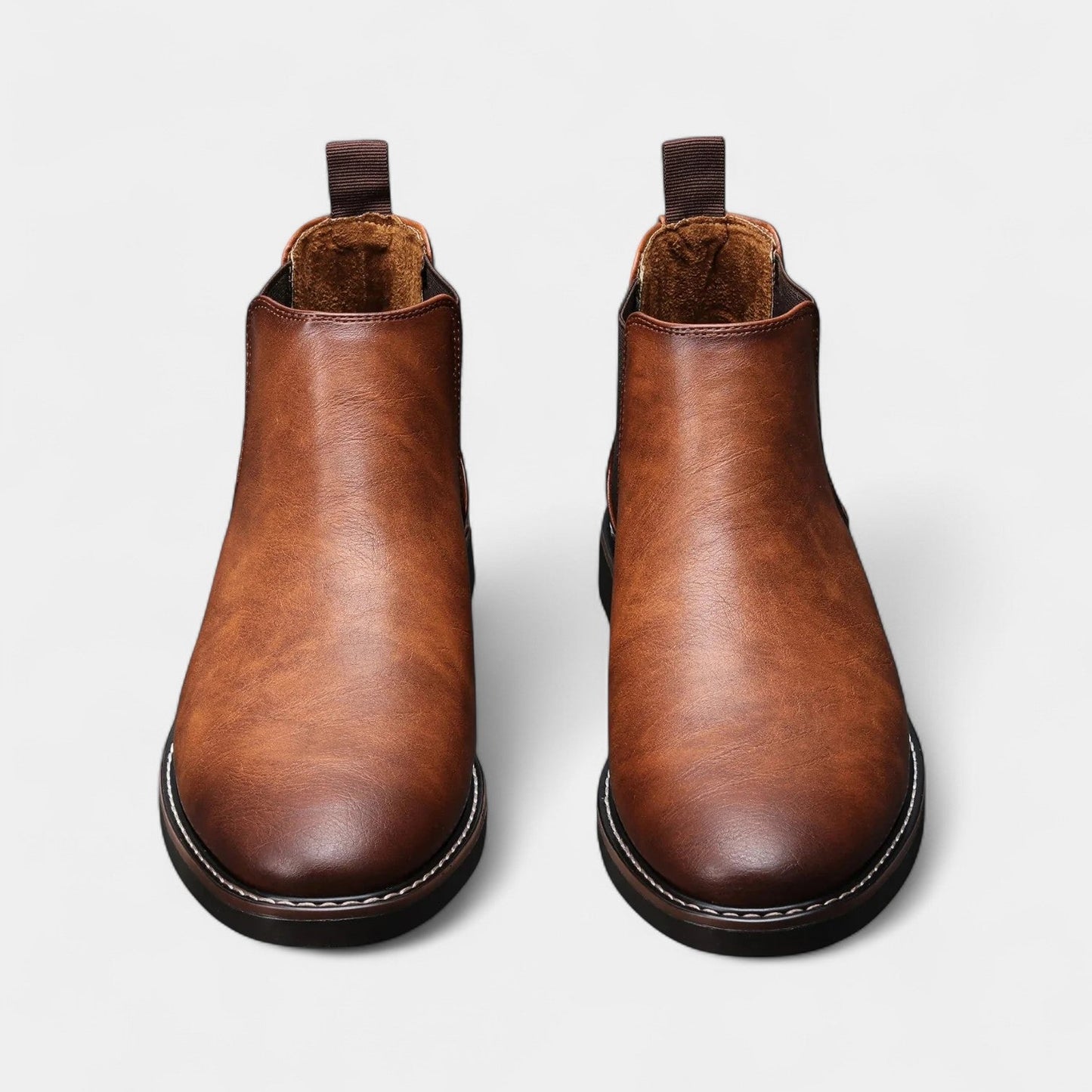 Norrskenberg™ | Herr Höga Chelsea Läderboots | Klassisk Design &amp; Året-Runt Komfort