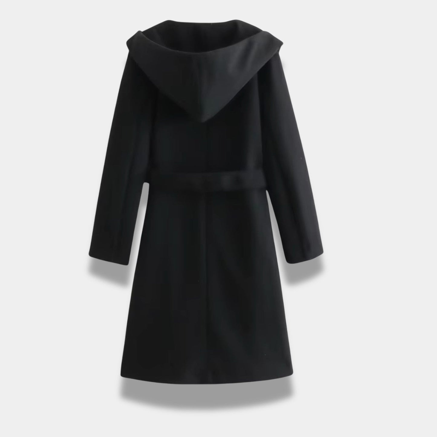 Carina | Women's Long Winter Coat with Belt and Hood