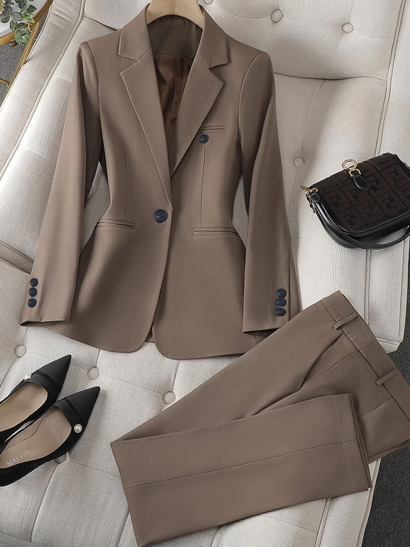 ALVA™ | Classic Tailored Blazer Set with Collar