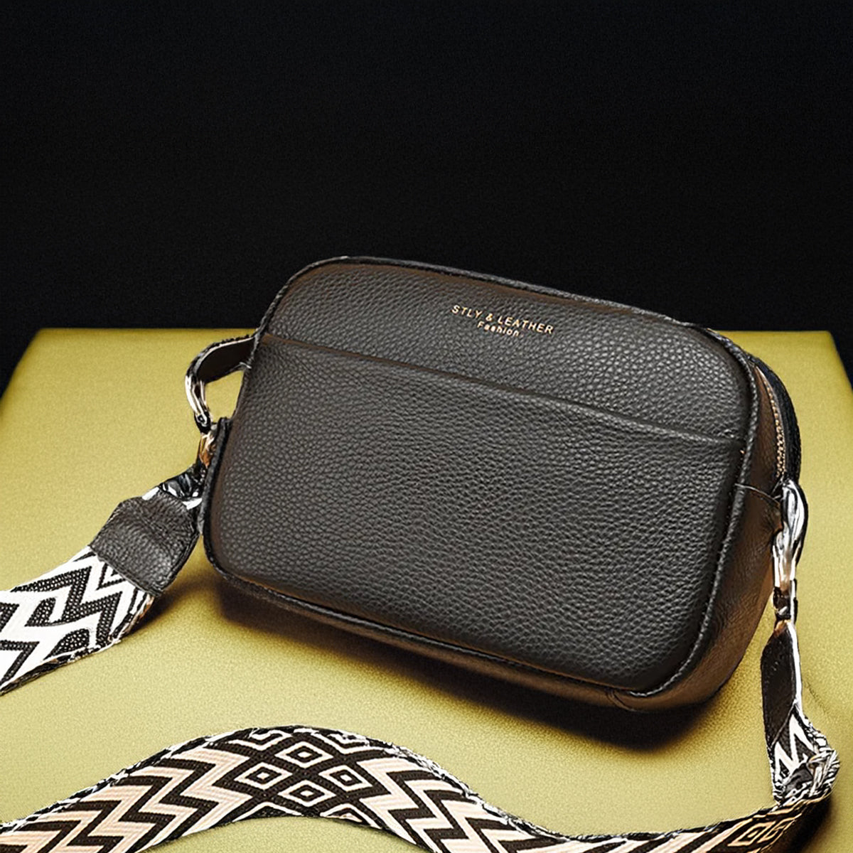 Elvia | Lyxig Crossbody-väska i äkta läder