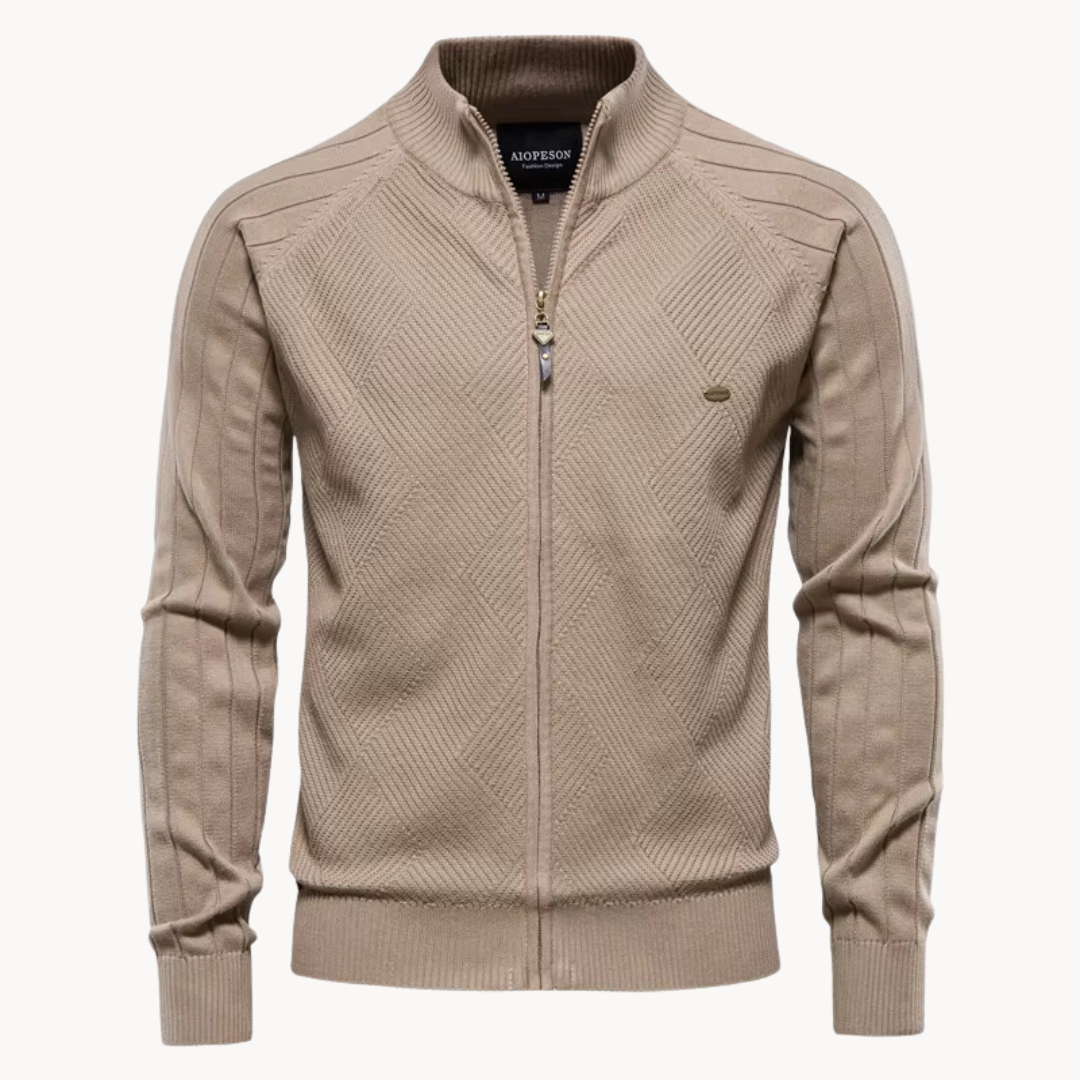 Folke – Casual Slim Fit Jacket in Knitted Wool Blend