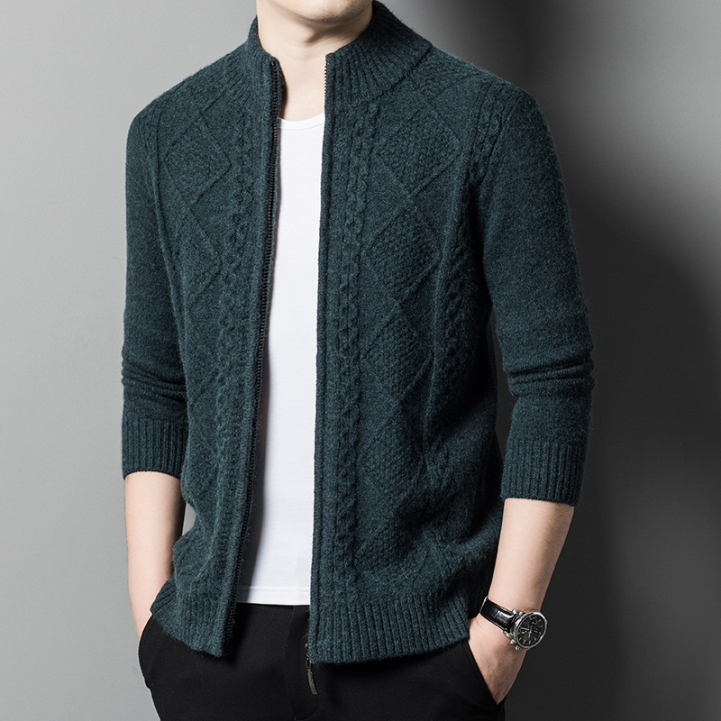 Tryggve Zip-Up Cardigan – Men’s Cozy Knit Sweater