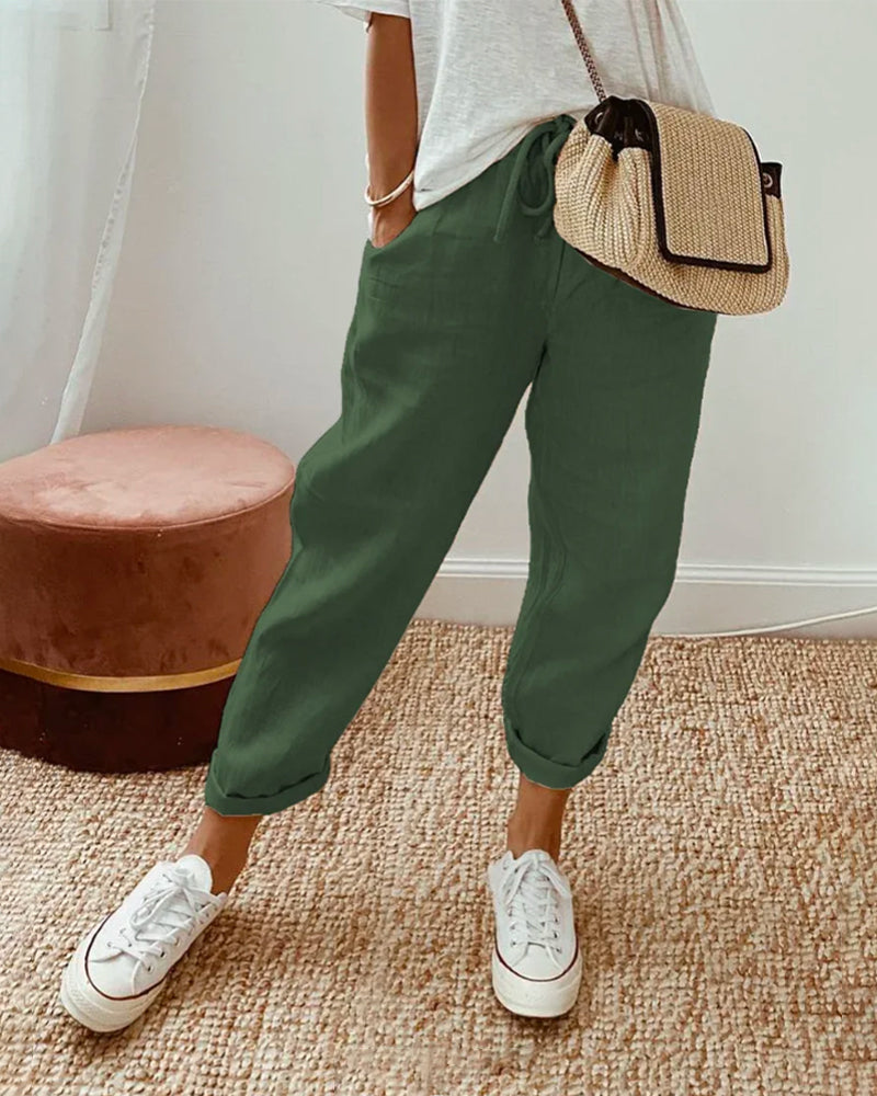 Eléna™ | Relaxed and Elegant Women's Linen Pants