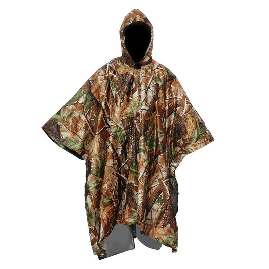 RAINFLEX™ | Unisex Vattentät och Andningsbar Regnjacka/Poncho med Kamouflagemönster