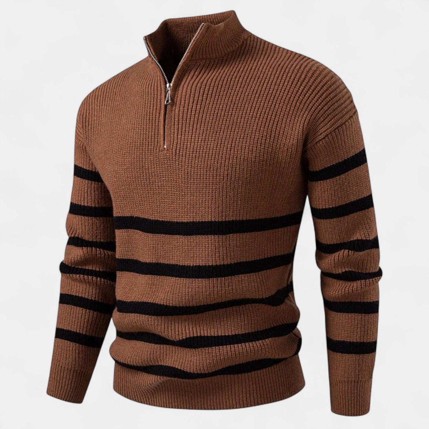 Rickard | Men's Striped Quarter-Zip Sweater – Soft and Stylish