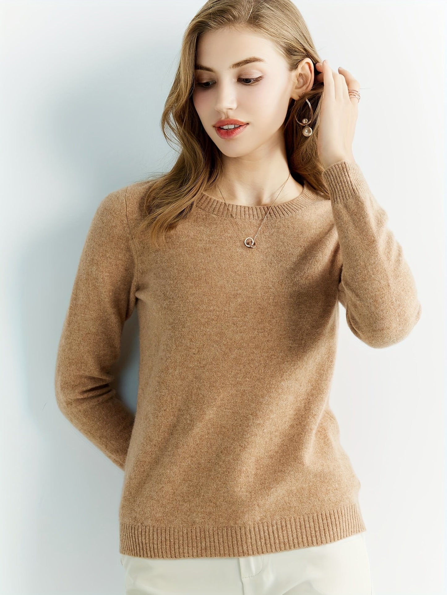 Elvira™ | Light Wool Sweater with Round Neck for Women