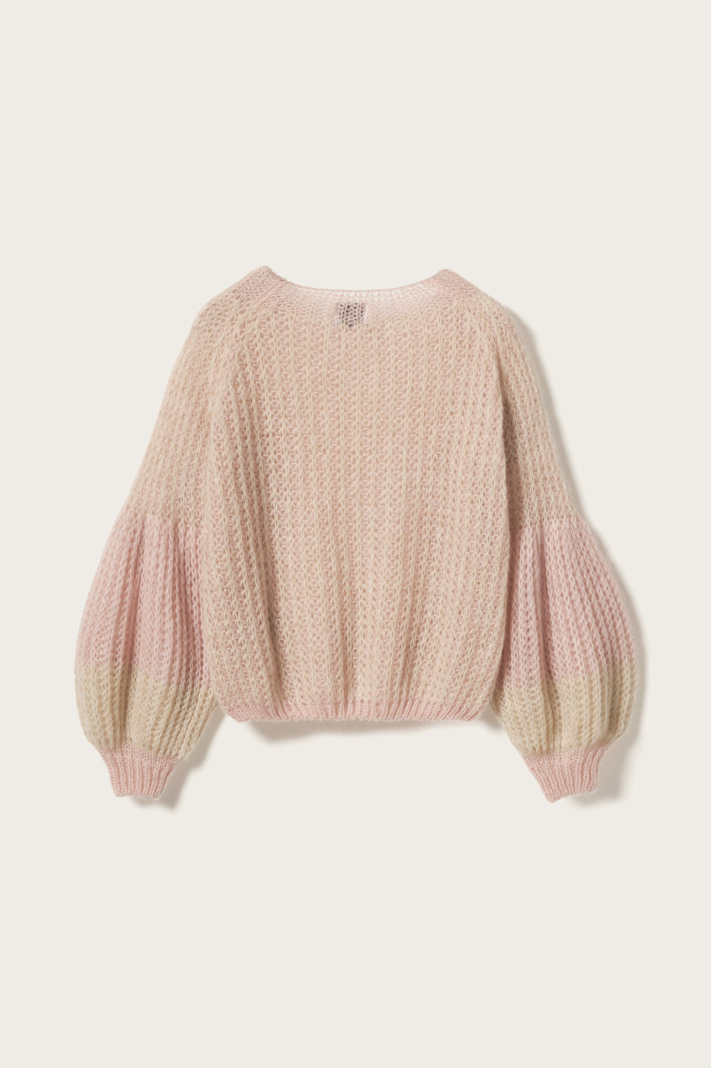 Tilda Stickad Tröja Blush/Cream – Mysig Damtröja för Lager-på-Lager