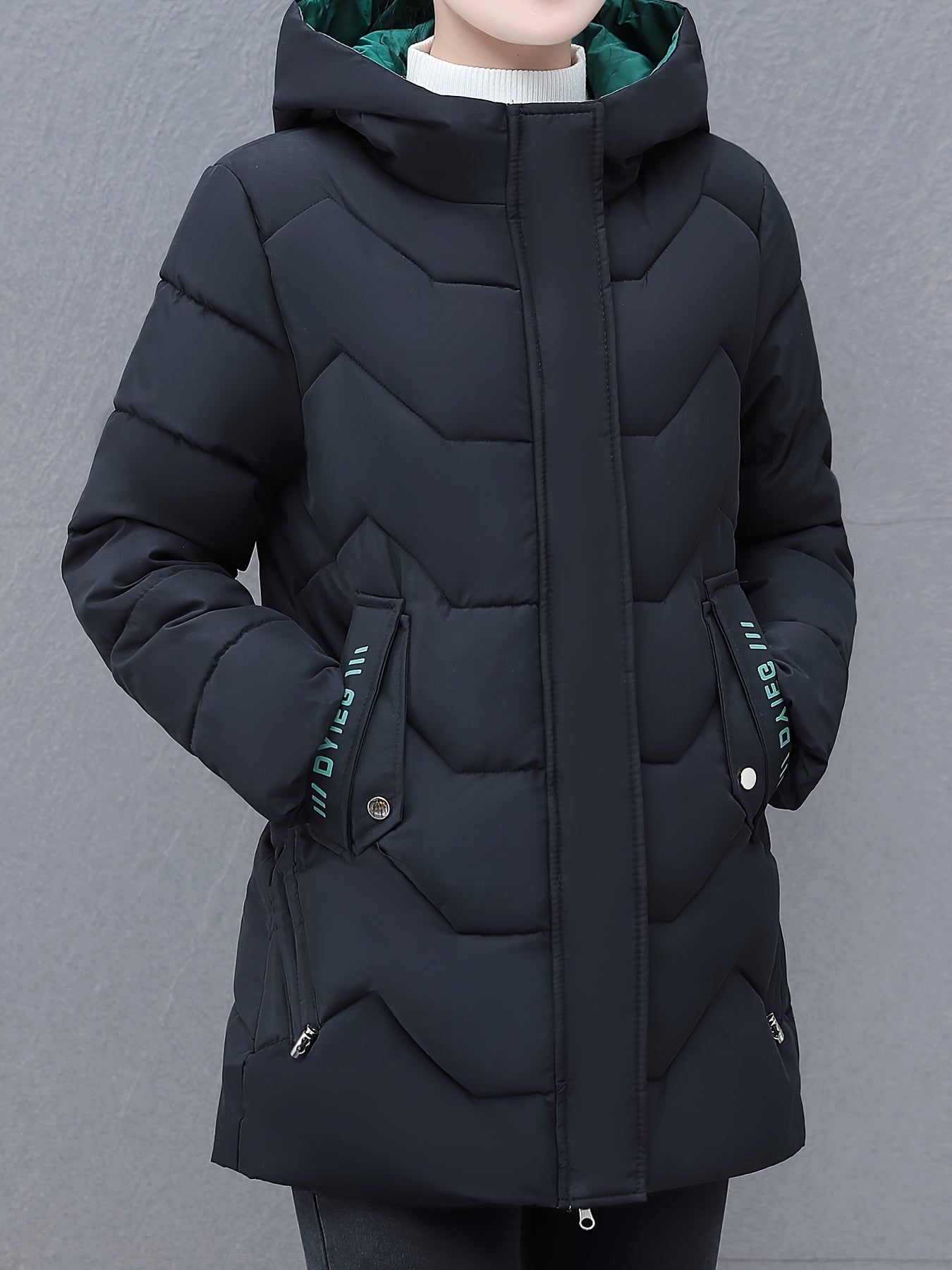 Aurélie™ | Mid-length Puffer Winter Jacket with Hood