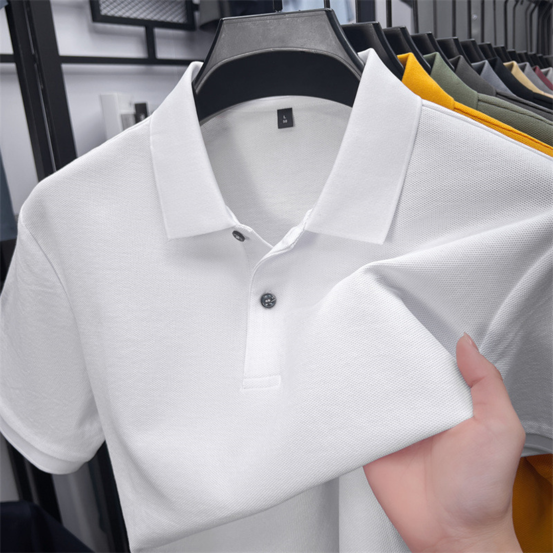 LIAM | Short-sleeved Polo Shirt in Cotton Blend