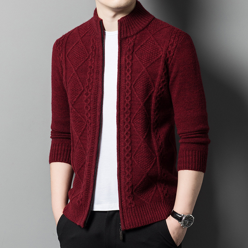 Tryggve Zip-Up Cardigan – Men’s Cozy Knit Sweater