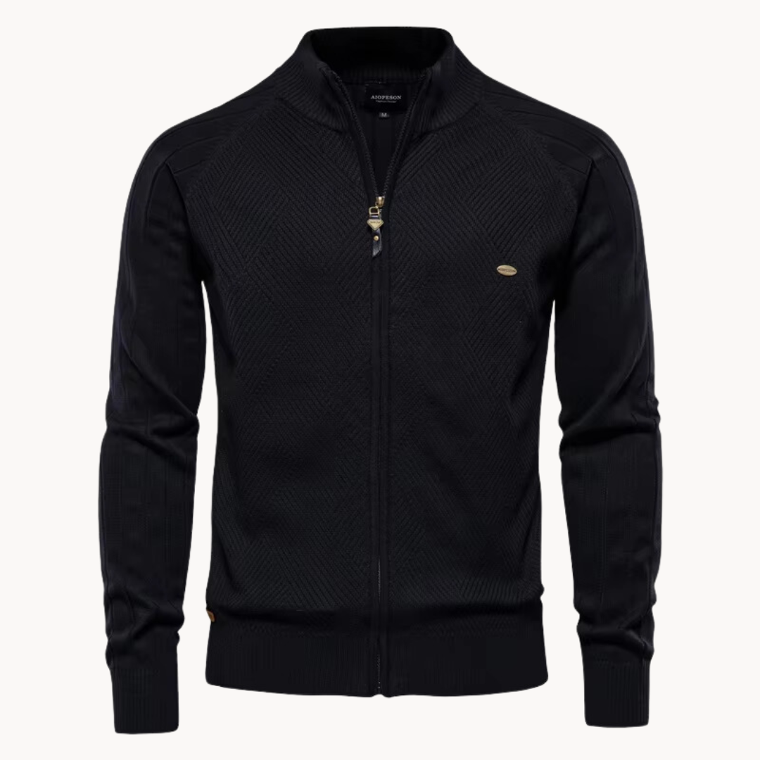 Folke – Casual Slim Fit Jacket in Knitted Wool Blend