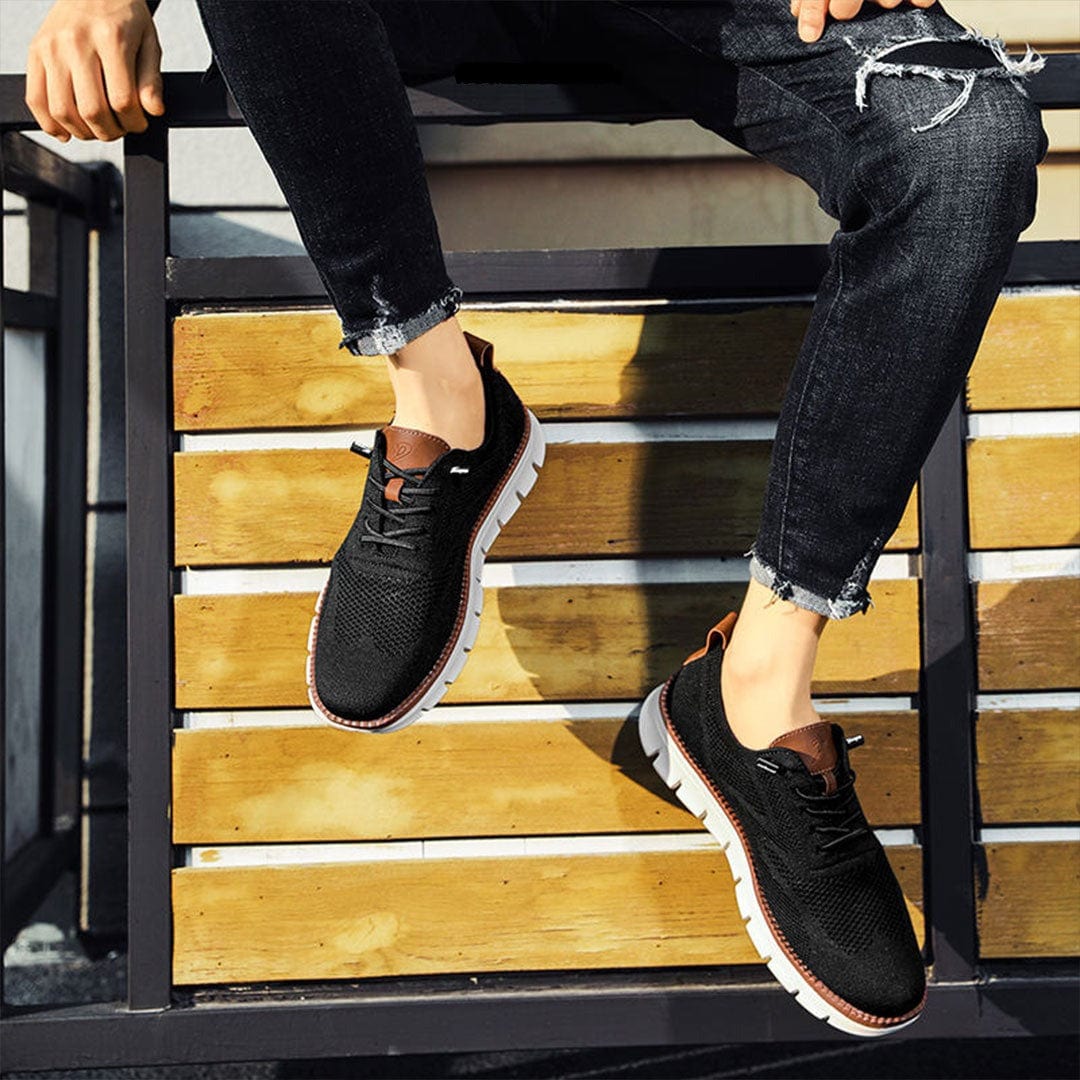 Urban™ | Ultra-bekväma Herrskor i Italienskt Läder & Andningsbar Flyknit