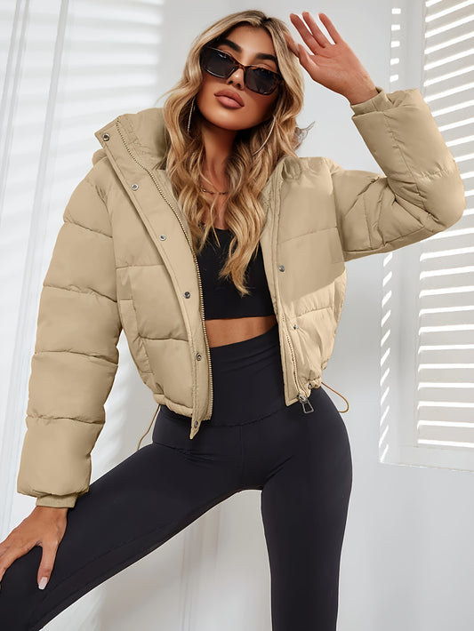 Elvira™ | Warm Puffer Jacket with Stand Collar & Pockets