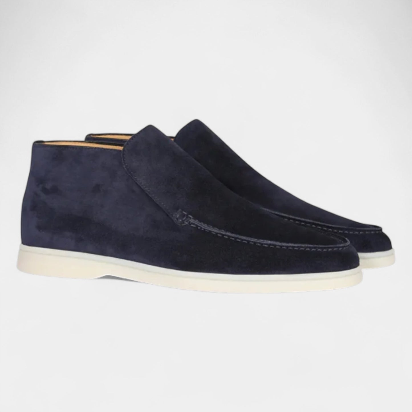 Norrskenberg™ | Herr Mocka Loafers med Högt Skaft | Klassisk Design &amp; Vardagskomfort