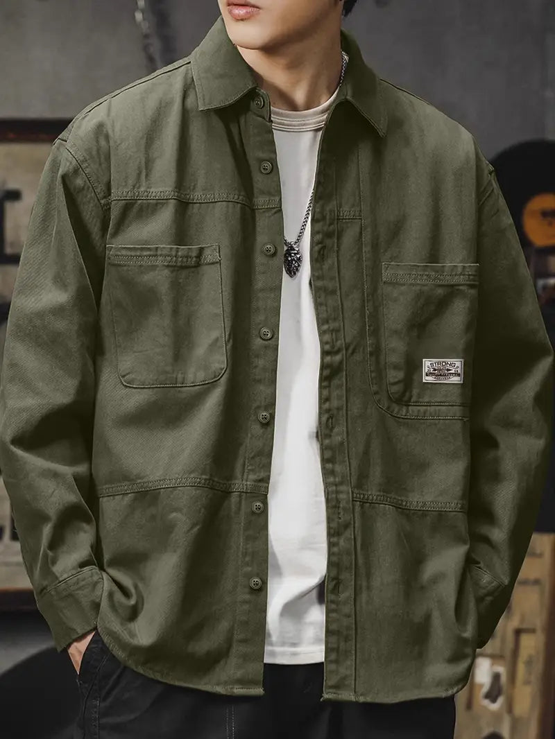 Aerion Avslappnad Skjortjacka för Herr – Chic Smart-Casual Stil