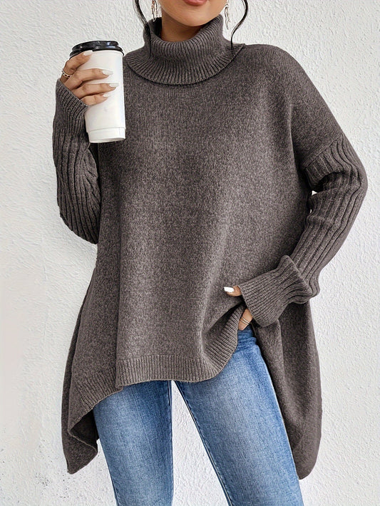 Marvelle™ | Asymmetrisk Tröja med Hög Krage för Kvinnor