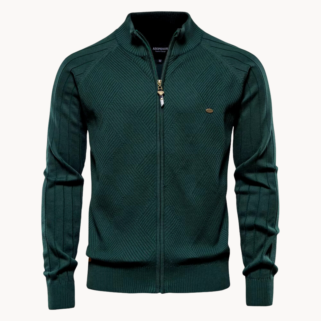 Folke – Casual Slim Fit Jacket in Knitted Wool Blend