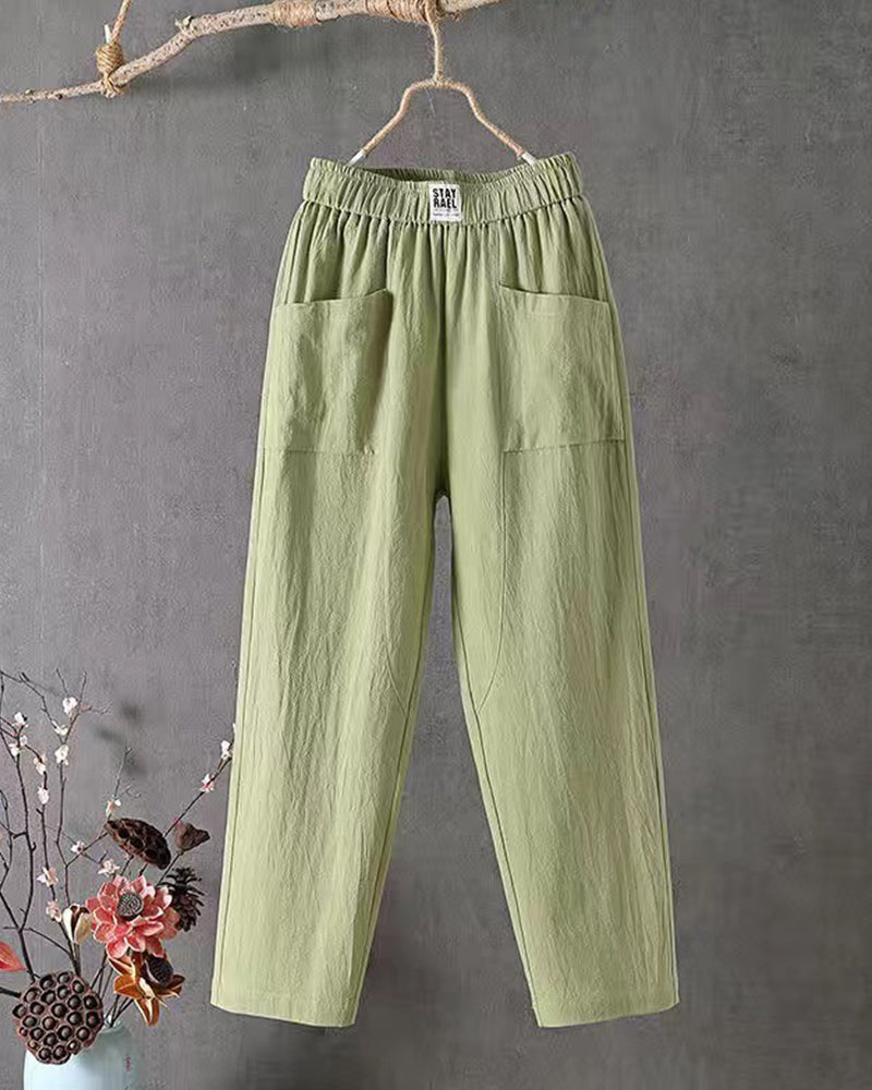 LINA | Airy Everyday Pants in Cotton Blend
