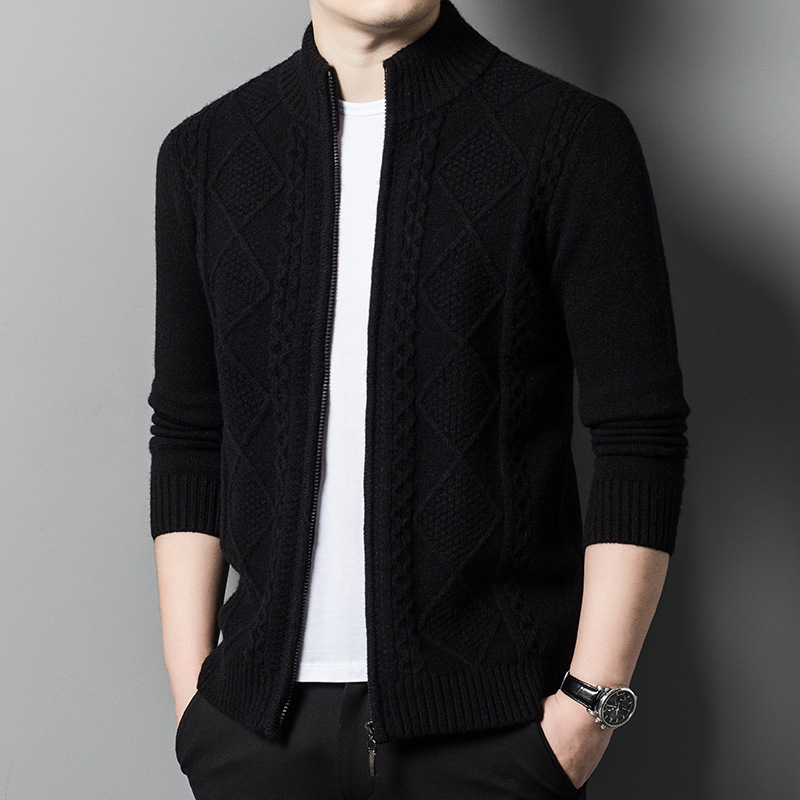 Tryggve Zip-Up Cardigan – Men’s Cozy Knit Sweater