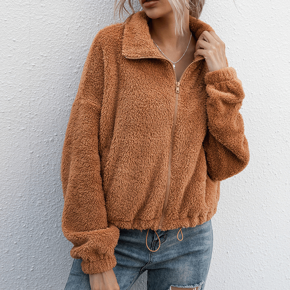 Briony Zip-Up Jakke til Kvinder – Afslappet Moderne Vinterfrakke