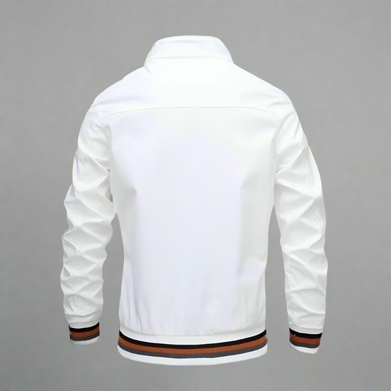 Samuel – Stylish Slim Fit Bomber Jacket with Ribbed Collar