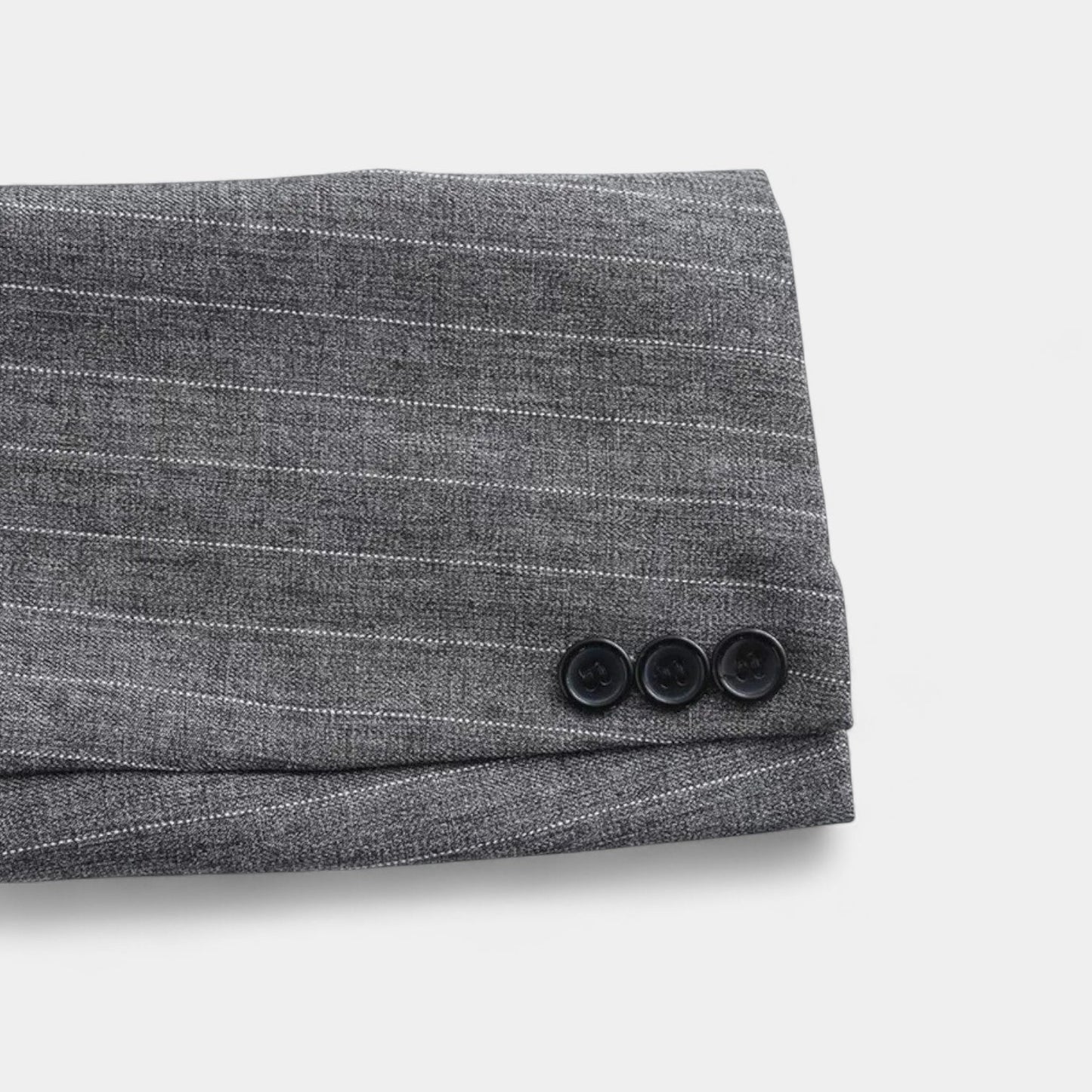 Solvea | Dam Pinstriped Blazer – Single-Breasted Design with Notch Lapel