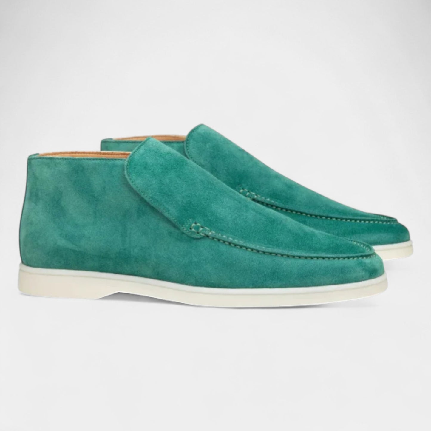 Norrskenberg™ | Herr Mocka Loafers med Högt Skaft | Klassisk Design &amp; Vardagskomfort