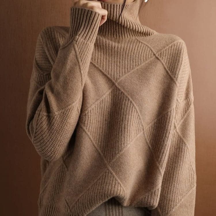 Eloria – Cozy Oversize Sweater with Elegant Knit Pattern