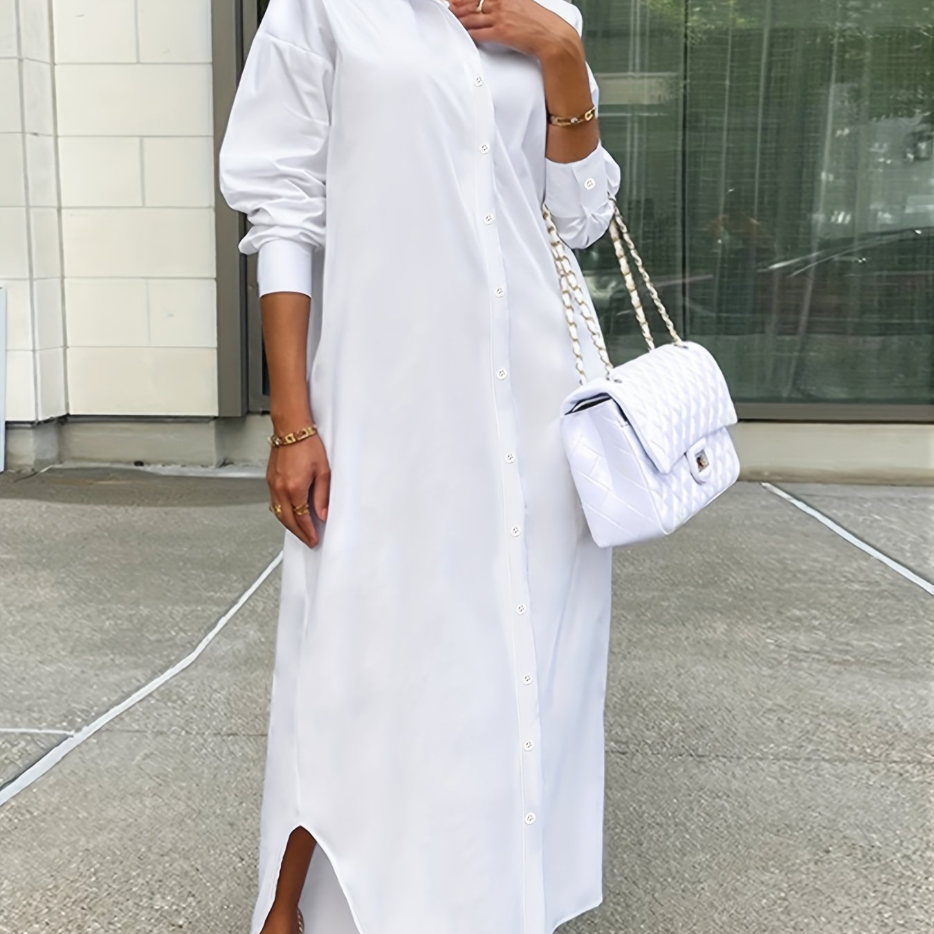 ISADORA™ | Elegant Long-Sleeved Maxi Dress with Blazer Lapel