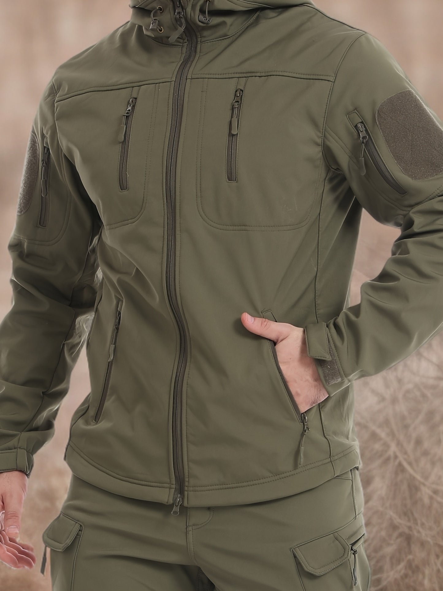 ESDY™ – taktisk vinterjakke i softshell med flere lommer og isoleret foer