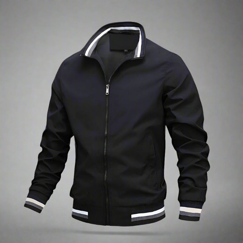 Samuel – Stylish Slim Fit Bomber Jacket with Ribbed Collar