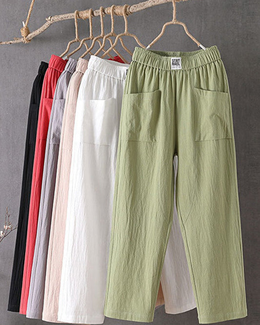 LINA | Airy Everyday Pants in Cotton Blend