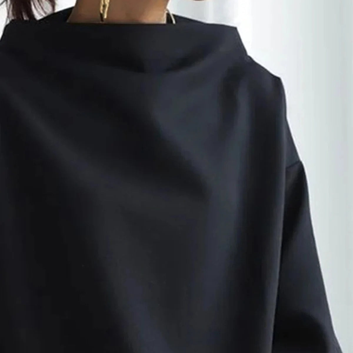 Lumivie Stilfuld langærmet sweater til kvinder – Alsidig strikket sweater
