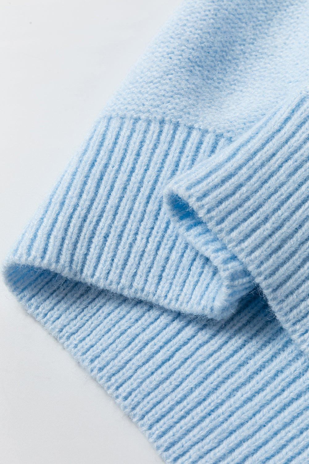 Veralyn strikket sweater med ribbede kanter og blomstermønster – Dame sweater
