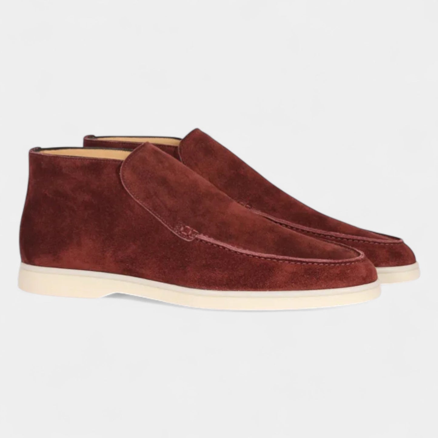 Norrskenberg™ | Herr Mocka Loafers med Högt Skaft | Klassisk Design &amp; Vardagskomfort