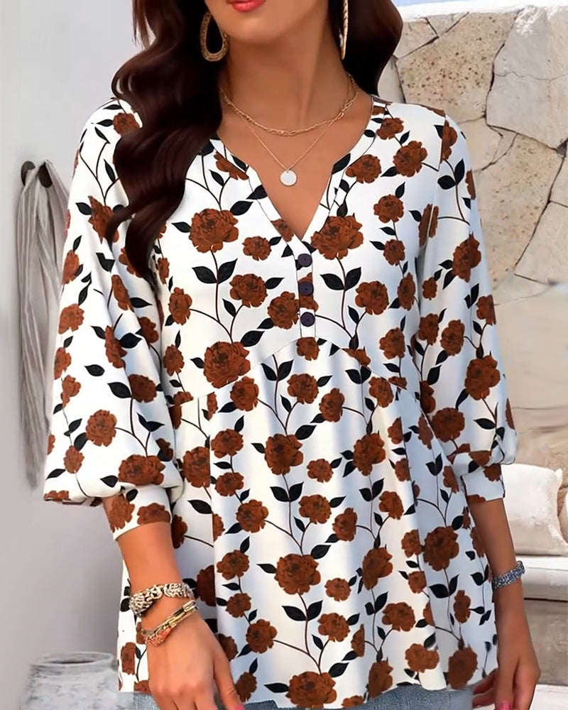 ELMA | Printed Blouse with Loose Fit