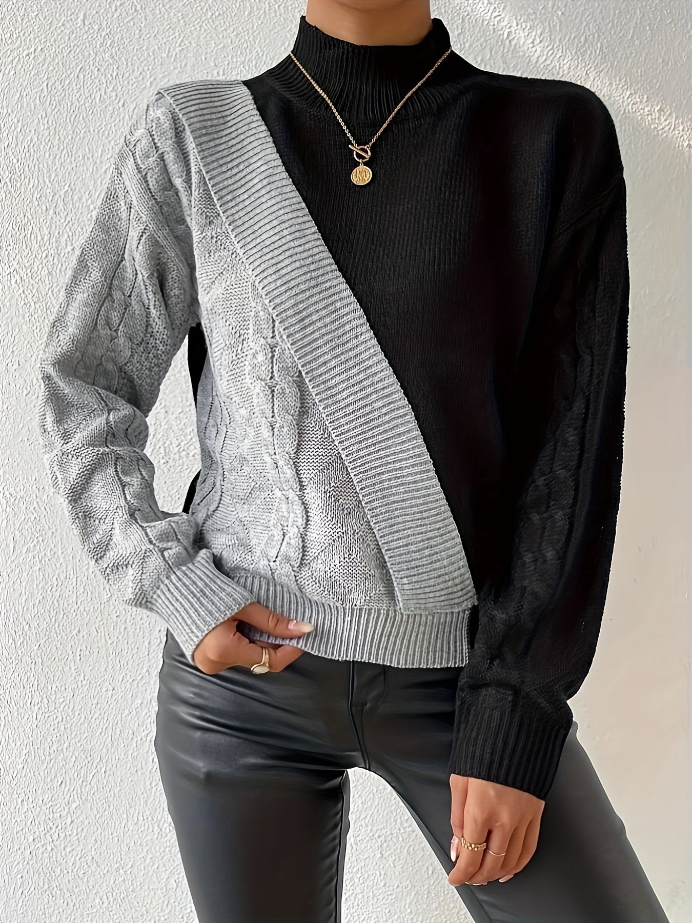 Solveig Ståkrage Tröja – Elegant Stickad Damtröja