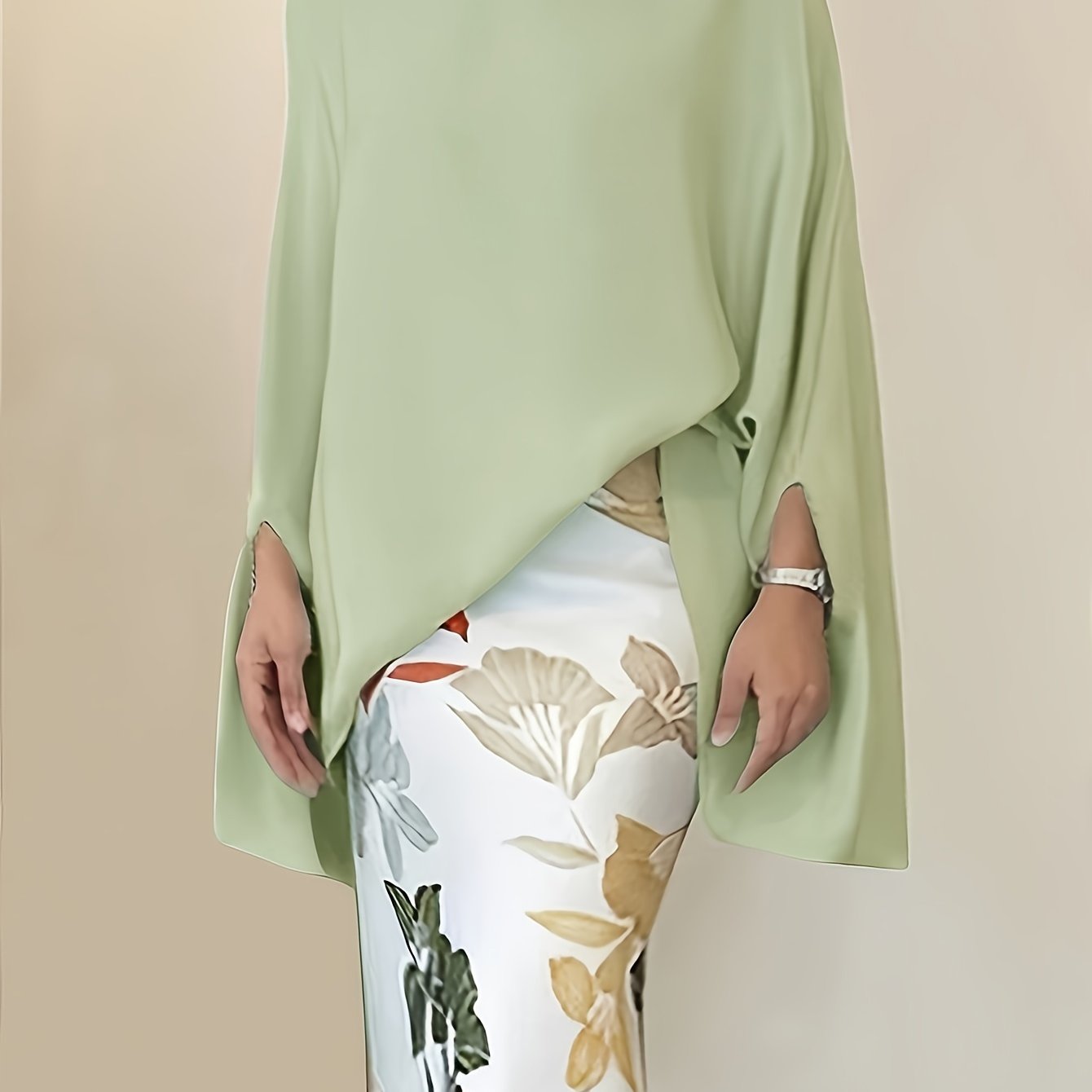 CELINE™ | Elegant langærmet bluse med ståkrave og lynlåsdetailelement