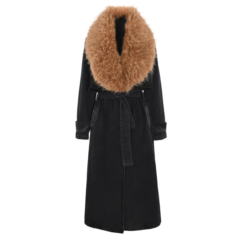 Dioraé Trendy Jeans Trenchcoat – Stilfuldt dameovertøj i denim