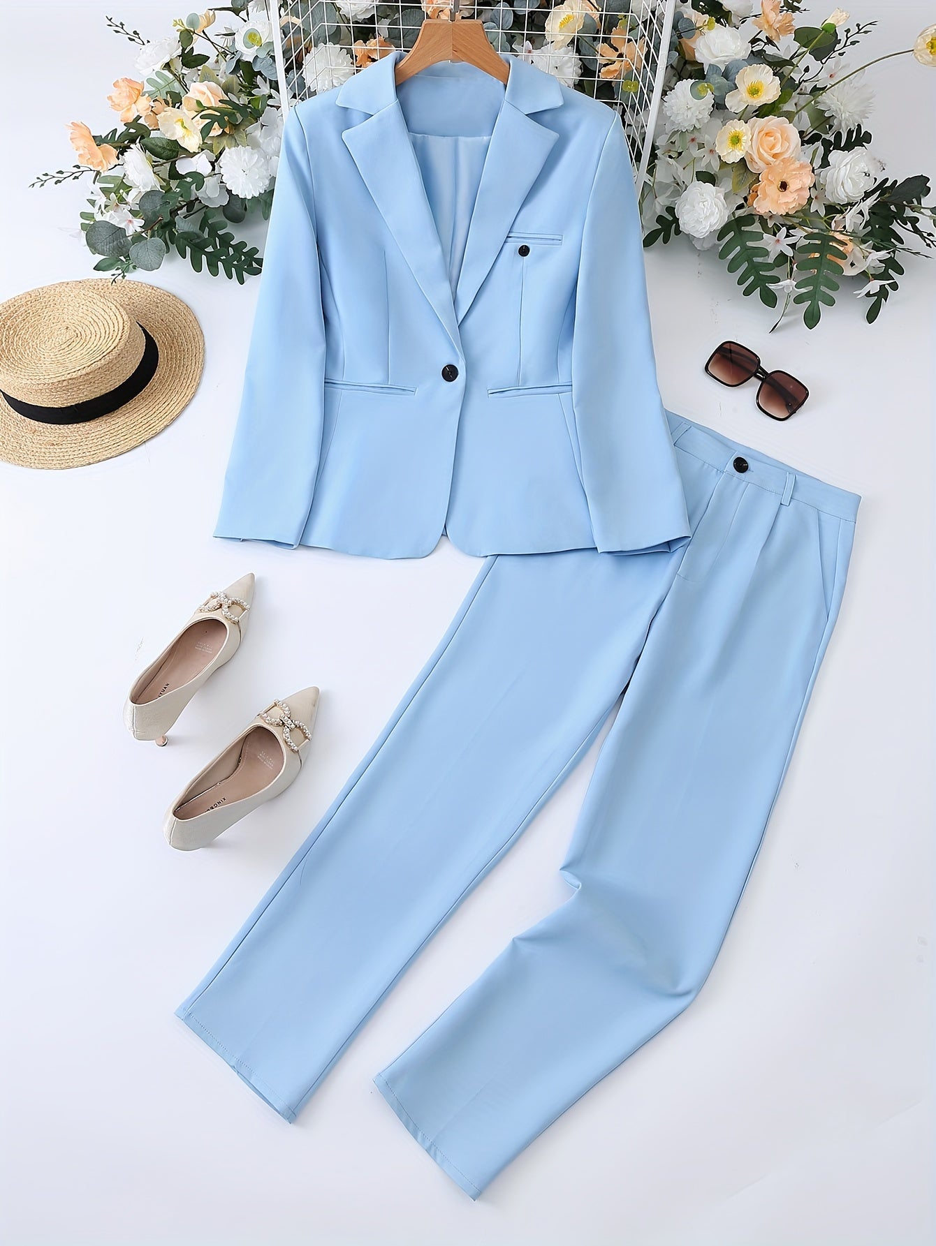 ALVA™ | Classic Tailored Blazer Set with Collar